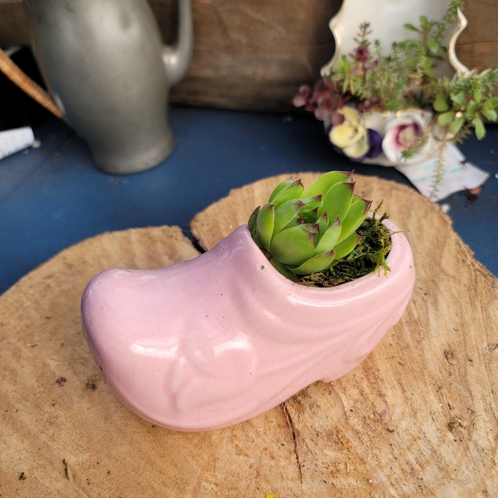 1950s McCoy Pink Clog Planter only